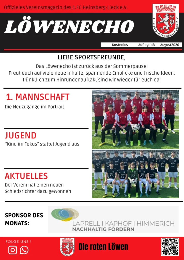 Löwenecho September 2026 – Seite 1