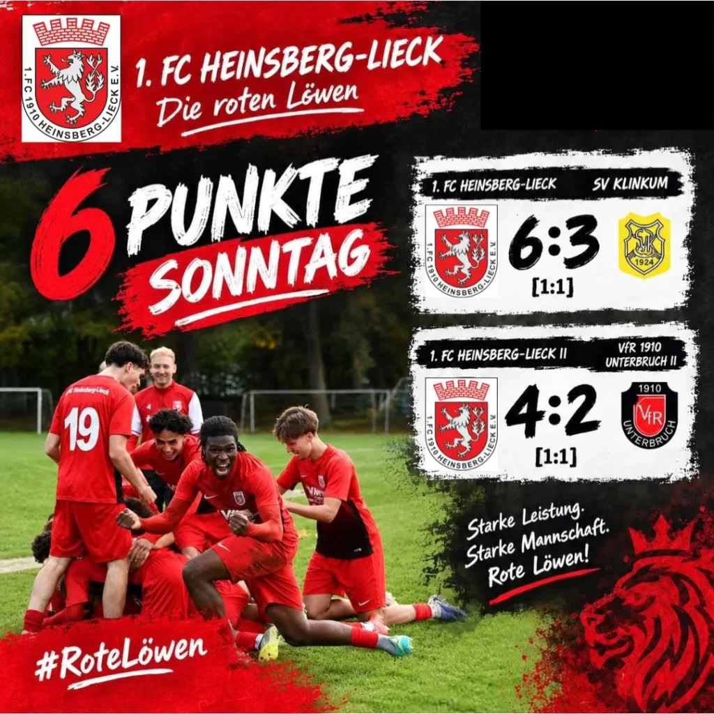 Sechs Punkte für die Roten Löwen
